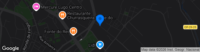 Map showing Estadio do Polvorín