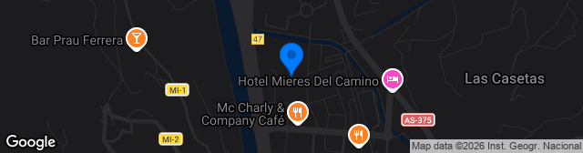 Map showing Estadio Municipal Hermanos Antuña
