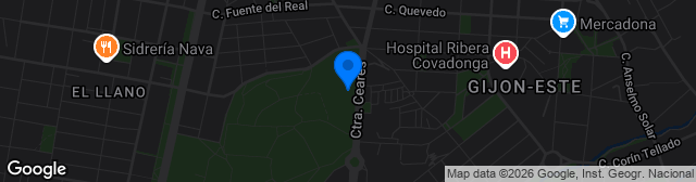 Map showing Estadio La Cruz
