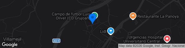 Map showing Estadio Juan Antonio Alvarez Rabanal
