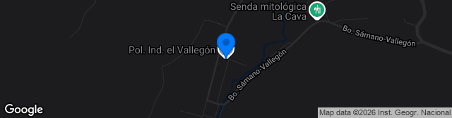Map showing Estadio Vallegon