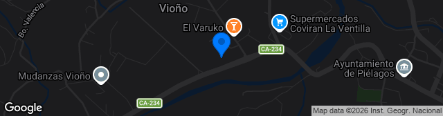 Map showing Estadio La Vidriera