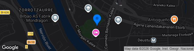 Map showing Campo de Fútbol de Etxezuri