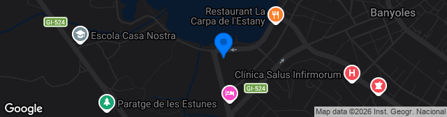 Map showing Camp Nou de Banyoles