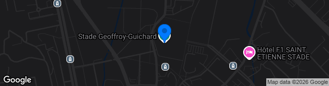 Map showing Stade Geoffroy-Guichard