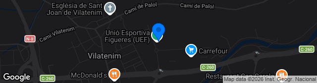 Map showing Estadio Municipal de Vilatenim
