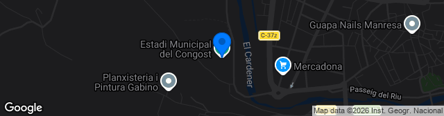 Map showing Estadio El Congost