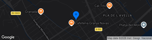Map showing Estadio Municipal Xevi Ramon