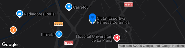Map showing Ciudad Deportiva Pamesa Cerámica