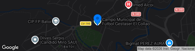 Map showing Campo Municipal El Collao
