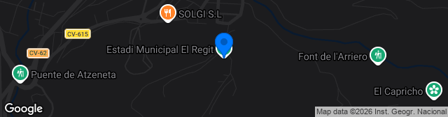 Map showing Campo De Futbol El Regit