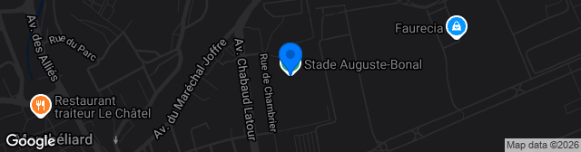 Map showing Stade Auguste-Bonal