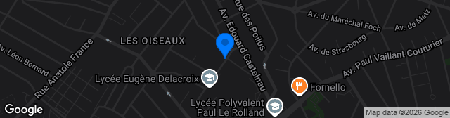 Map showing Stade Charles Sage