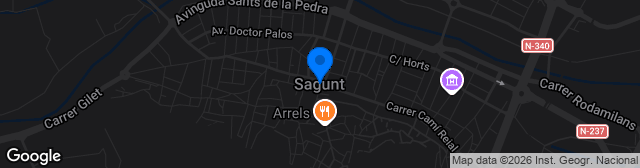Map showing Estadio Nou Camp de Morvedre