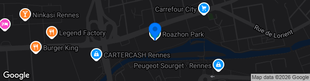 Map showing Roazhon Park