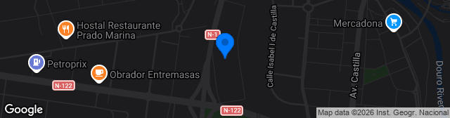 Map showing Estadio El Montecillo