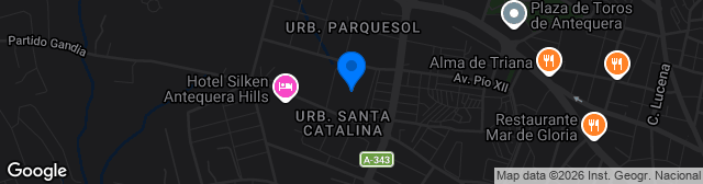 Map showing Estadio El Maulí