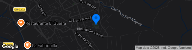 Map showing Estadio Las Viñas
