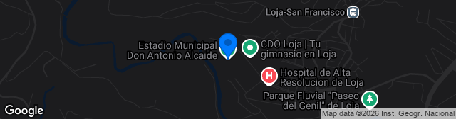 Map showing Estadio Municipal Medina Lauxa