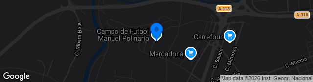 Map showing Estadio Municipal Manuel Polinario