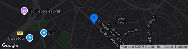 Map showing Estadio de La Juventud