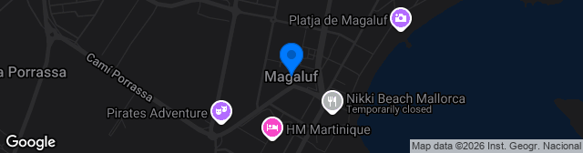 Map showing Polideportivo Municipal de Magalluf