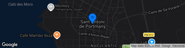 Map showing Estadio Sant Antoni