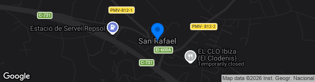 Map showing Estadio Municipal de Sant Rafel