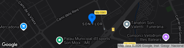 Map showing Camp Municipal de Futbol Son Flor