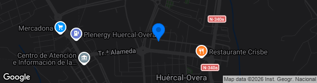 Map showing Estadio El Hornillo