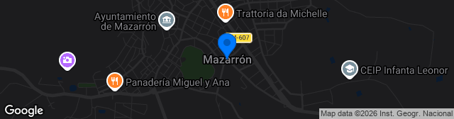 Map showing Estadio Municipal de Mazarrón