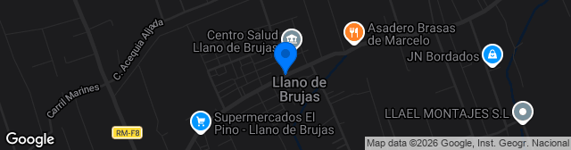 Map showing Estadio Municipal de Llano de Brujas