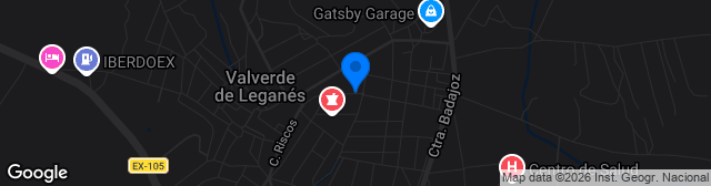 Map showing Estadio Municipal San Roque