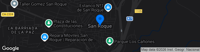 Map showing Estadio San Roque