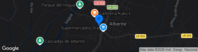 Map showing Estadio Marino Sáenz