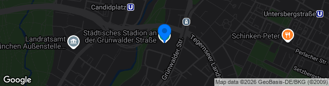 Map showing Städtisches Stadion an der Grünwalder Straße