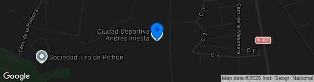 Map showing Ciudad Deportiva Andrés Iniesta