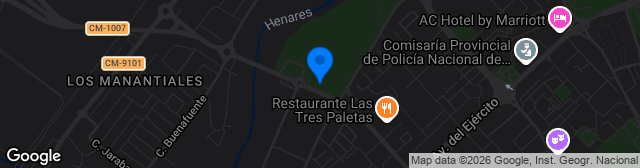 Map showing Estadio Pedro Escartín