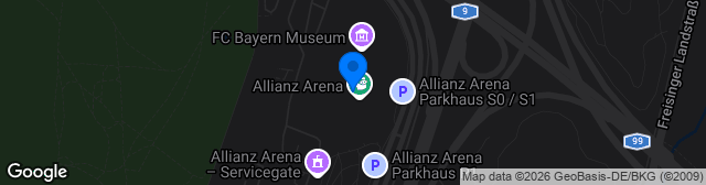Map showing Allianz Arena München