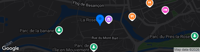 Map showing Stade René Blum