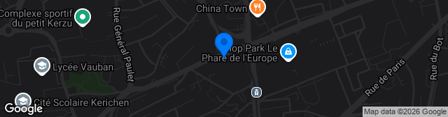 Map showing Stade Ménez Paul