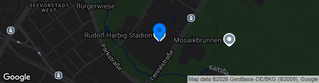Map showing Rudolf-Harbig-Stadion