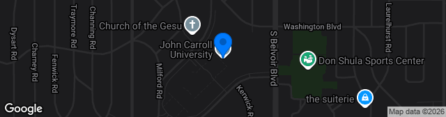 Map showing John Carroll University