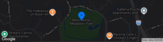 Map showing Manchester Meadows Park