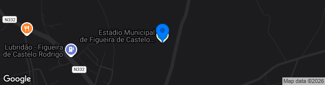 Map showing Estádio Municipal de Figueira de Castelo Rodrigo