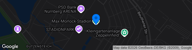 Map showing Max-Morlock-Stadion