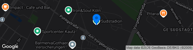 Map showing Südstadion