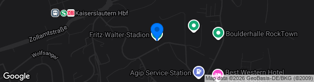Map showing Fritz-Walter-Stadion