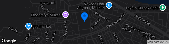 Map showing Ordu 19 Eylül Stadyumu