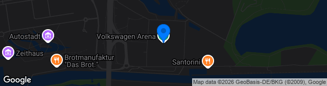 Map showing Volkswagen Arena